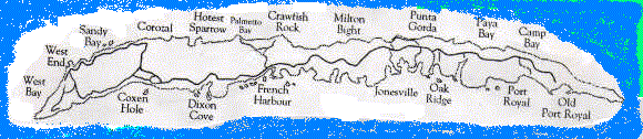map of Roatan